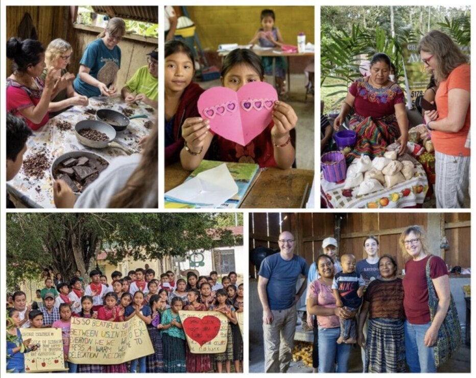 Collage of 5 photos from a delegation to Guatemala